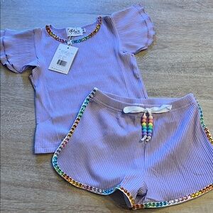 Lola and the boys candy ruffle gem set Size 4T NWT